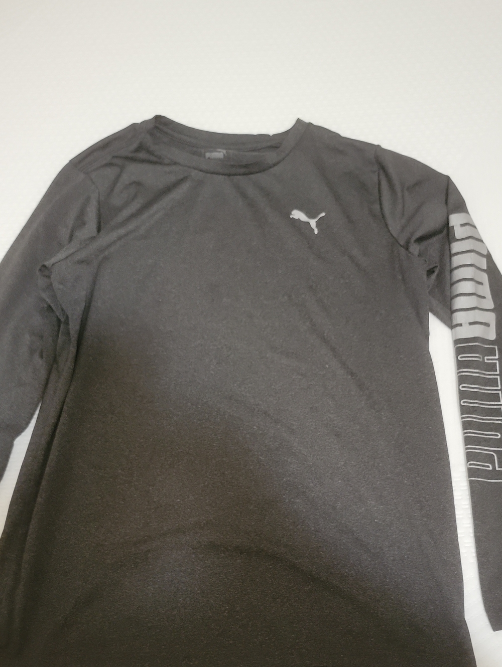 Puma Black Long Sleeve Tee with Sleeve Branding